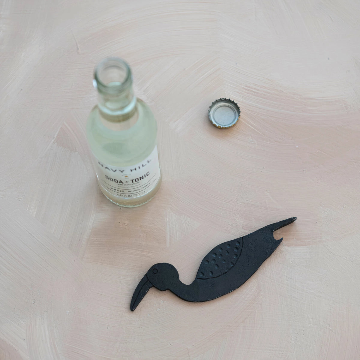 Black Metal Bird Bottle Opener