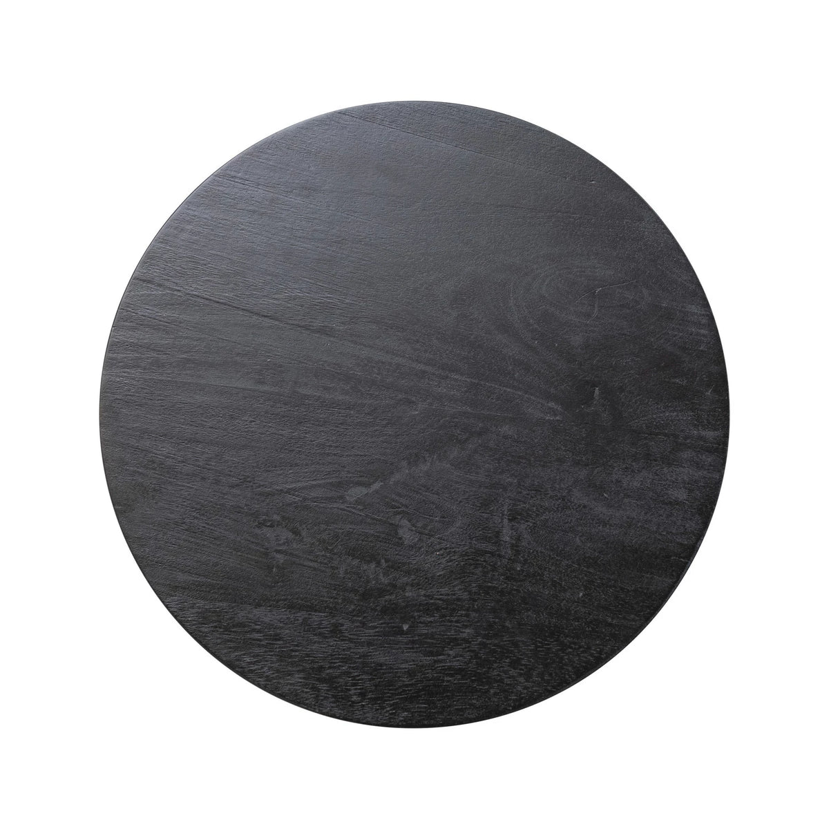 Matte Black Mango Wood Side Table