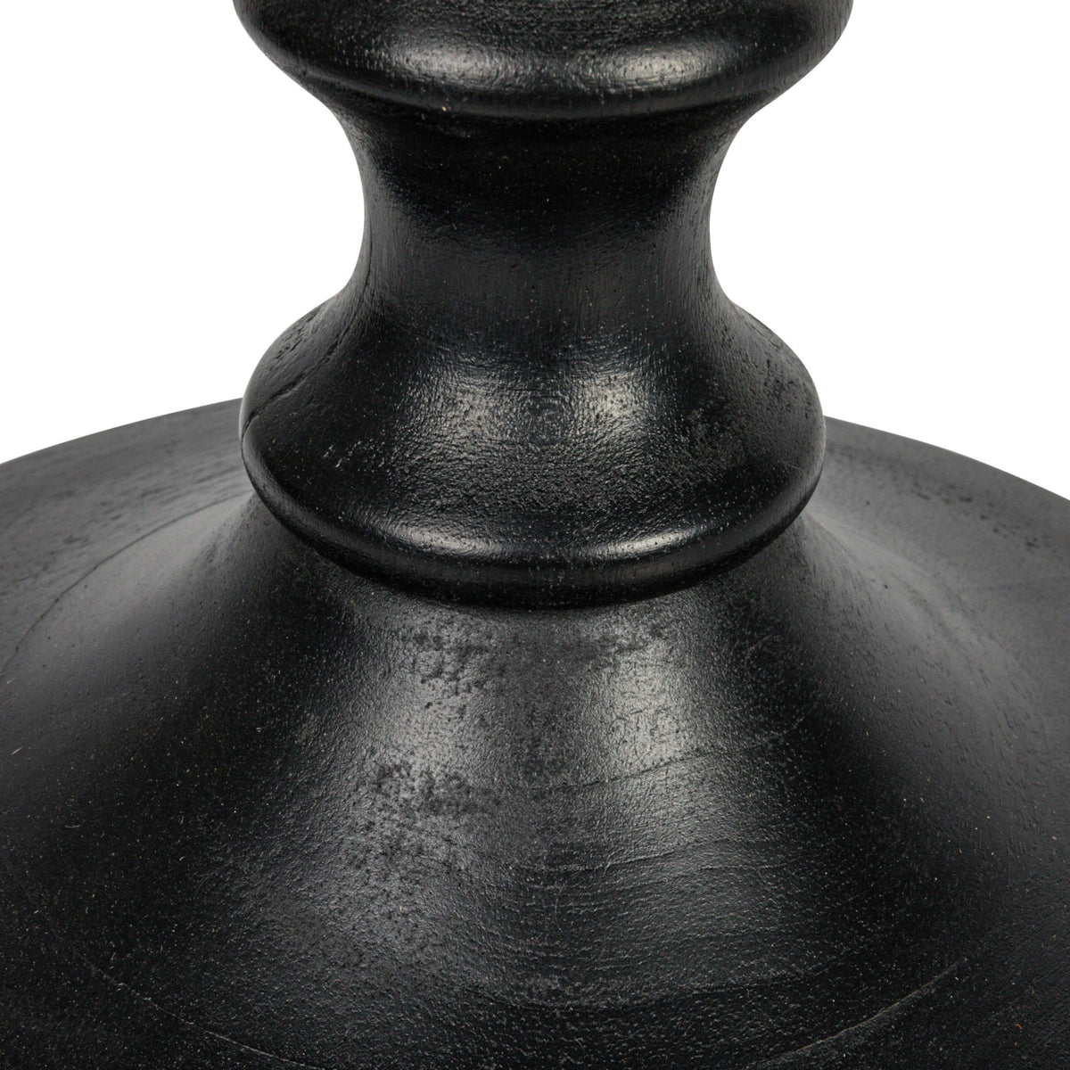 Matte Black Mango Wood Side Table