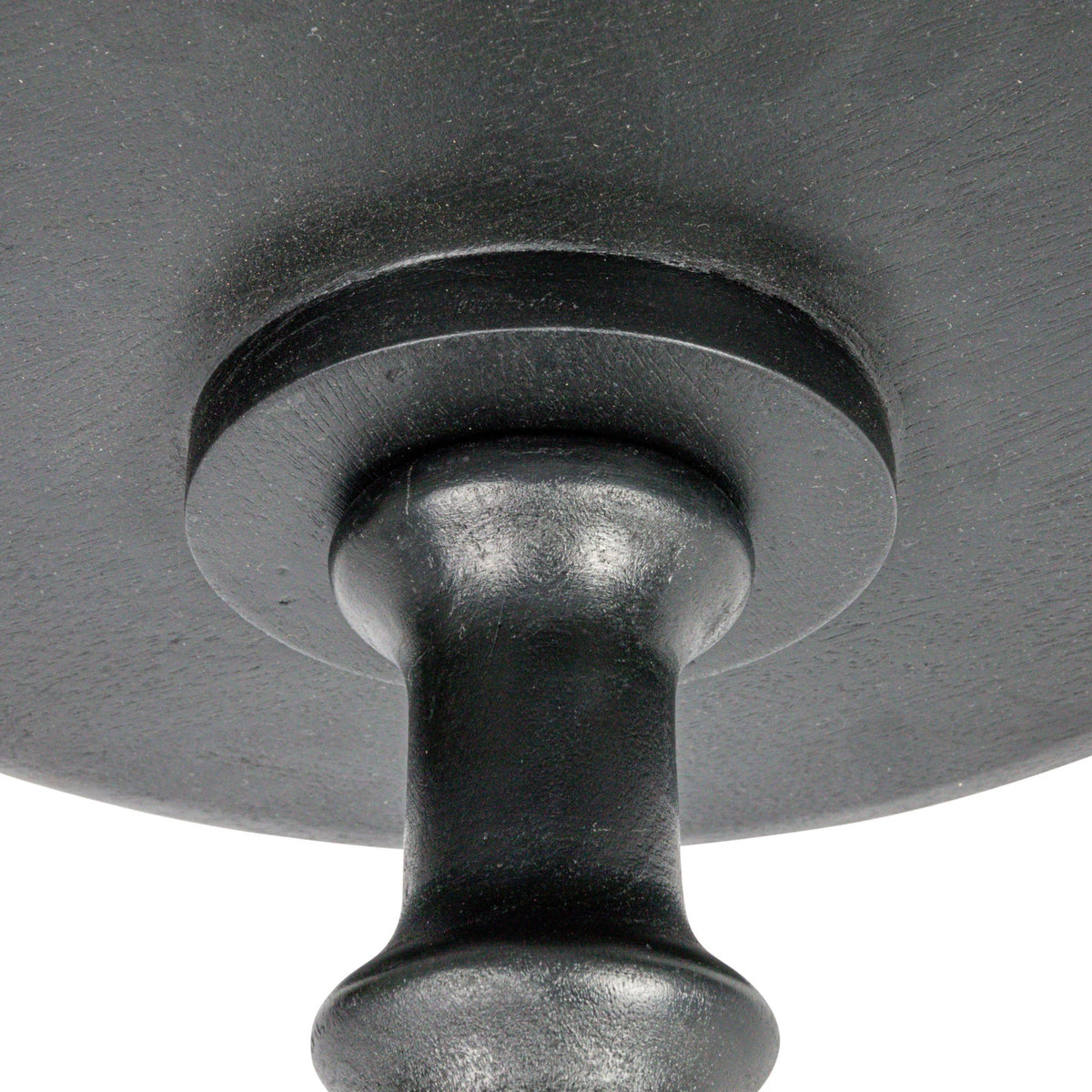 Matte Black Mango Wood Side Table