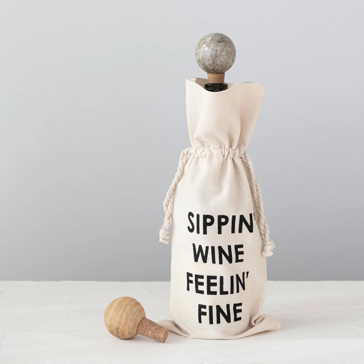 Marble & Cork Bottle Stopper - 2 Colors