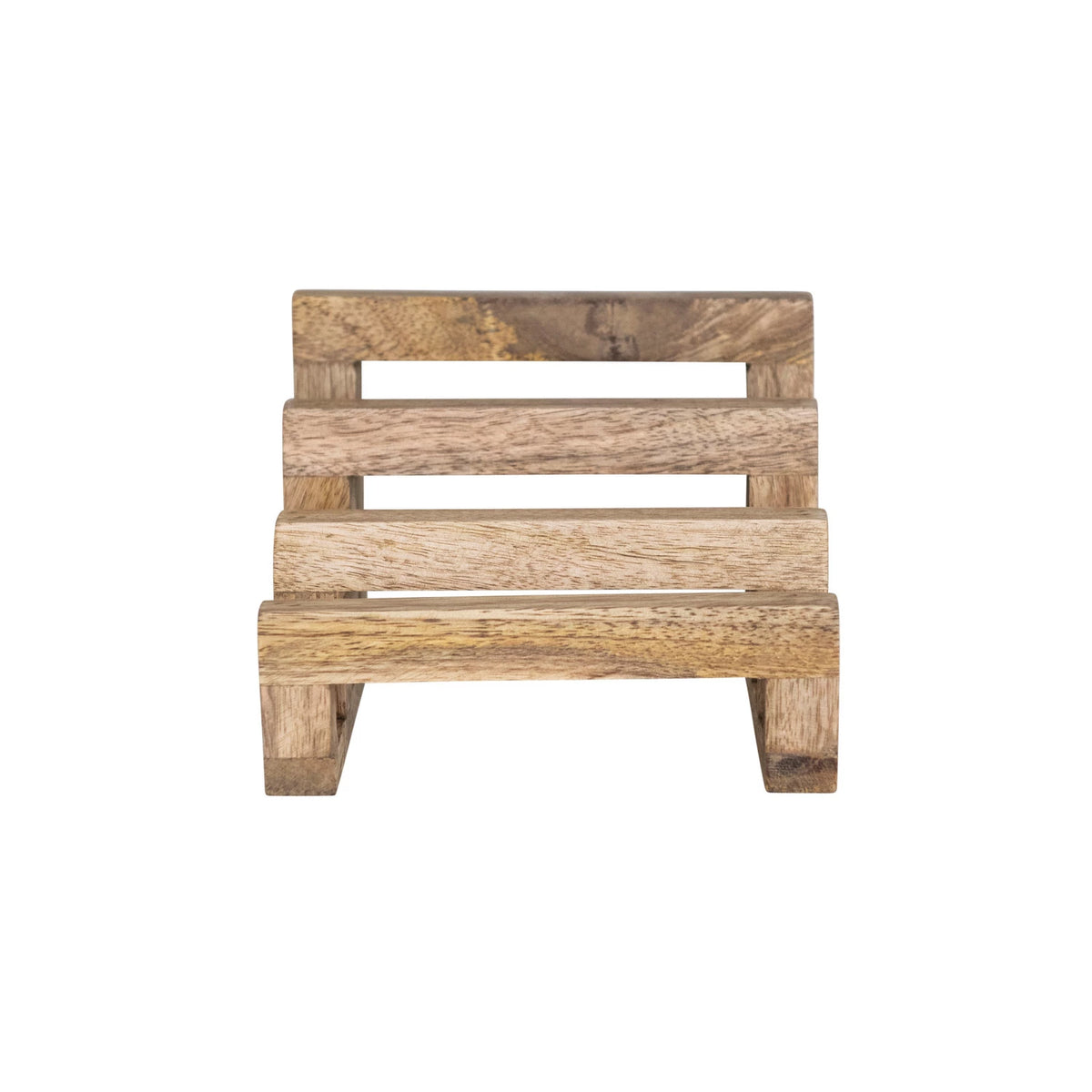 Natural Mango Wood Stand with 3 Sections