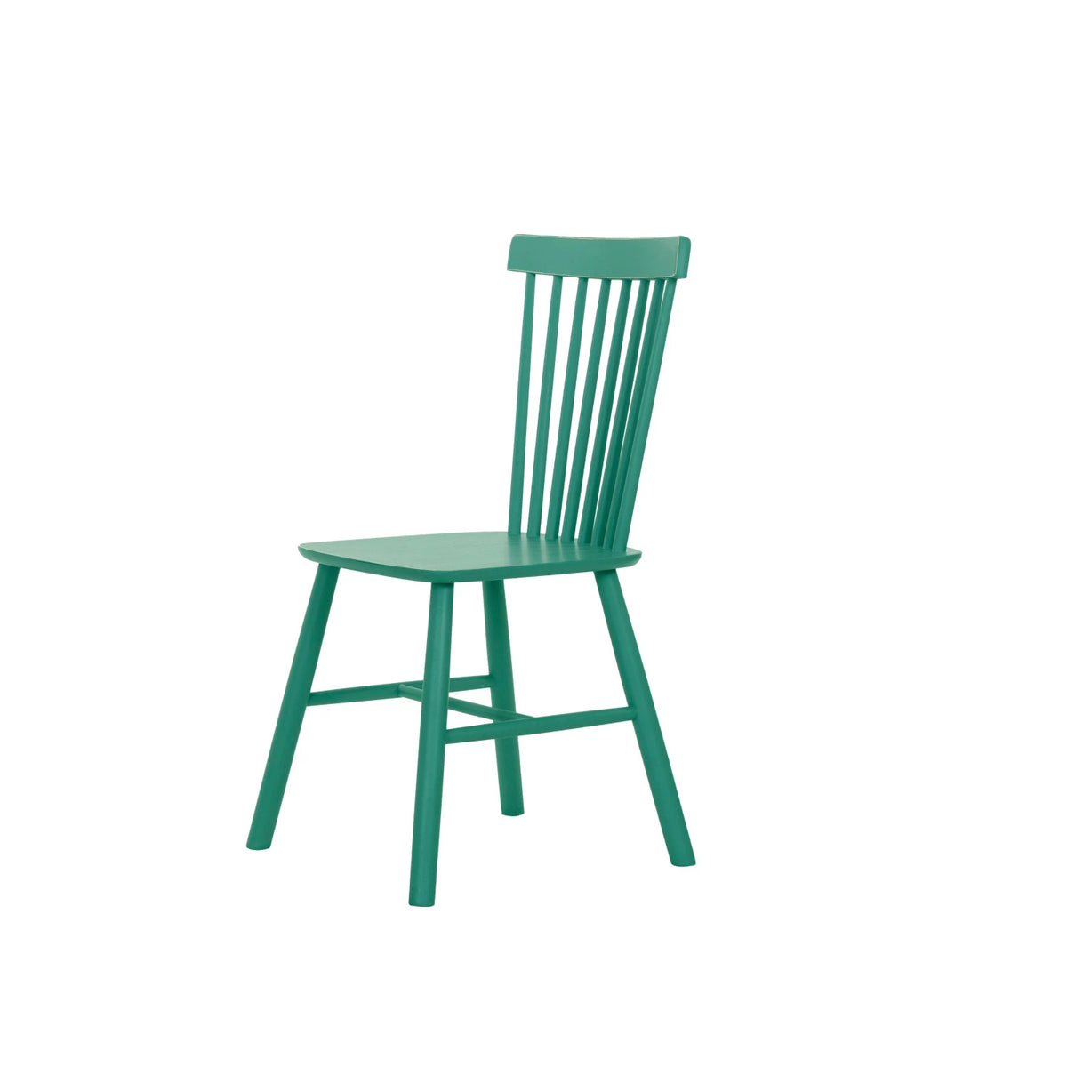 Turquoise Dining Chair with Slatted Back