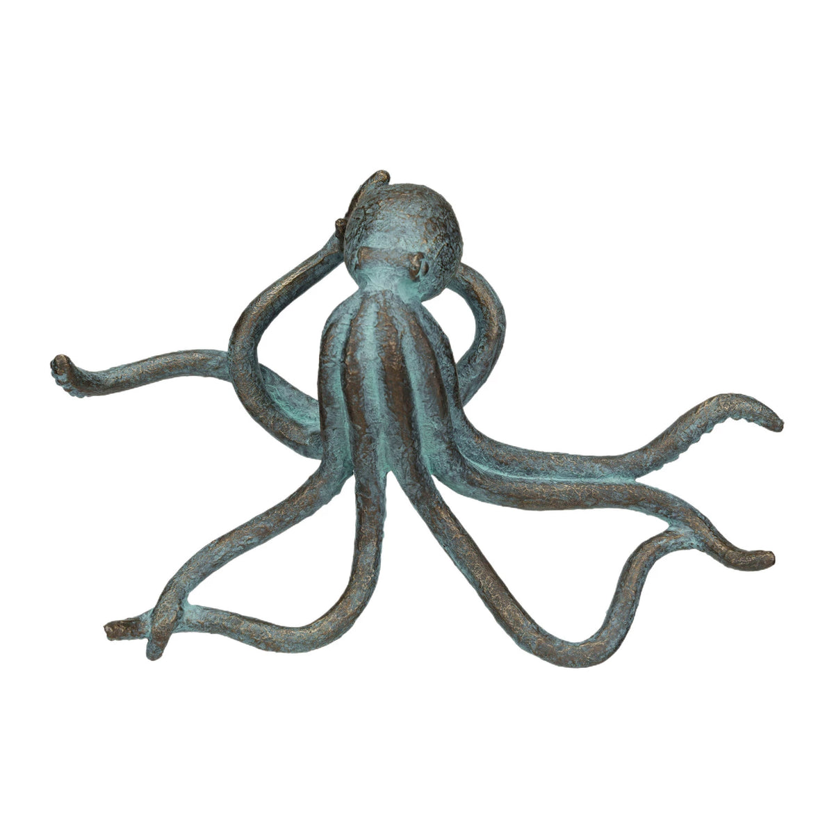 Verdigris Finish Resin Octopus