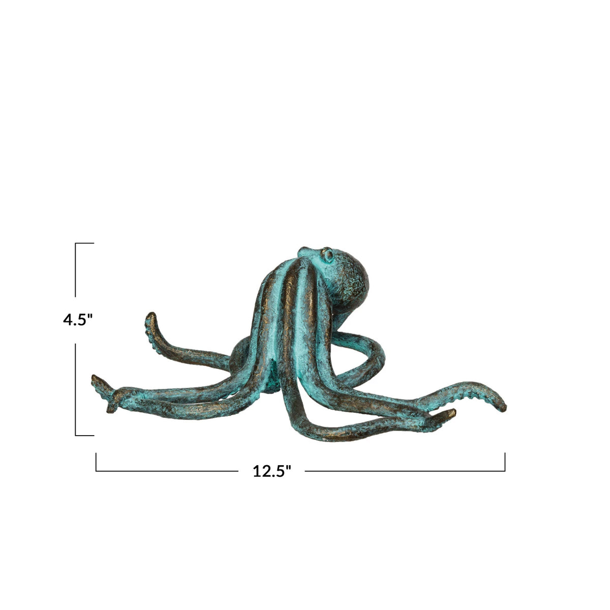Verdigris Finish Resin Octopus