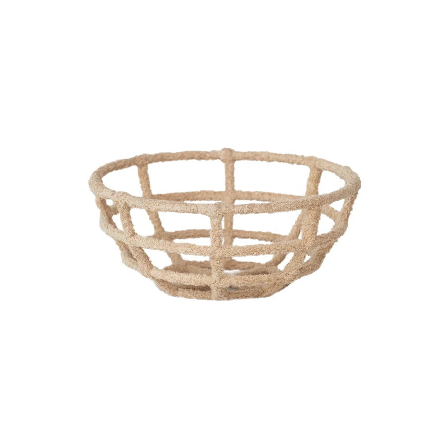 Terry Cloth Wrapped Decorative Bowl