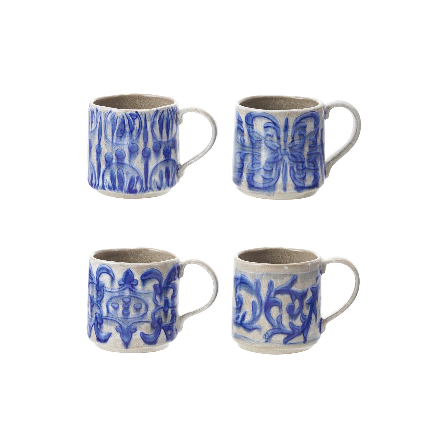14 oz. Hand-Painted Mug with Pattern, 4 Styles (Each Will Vary)