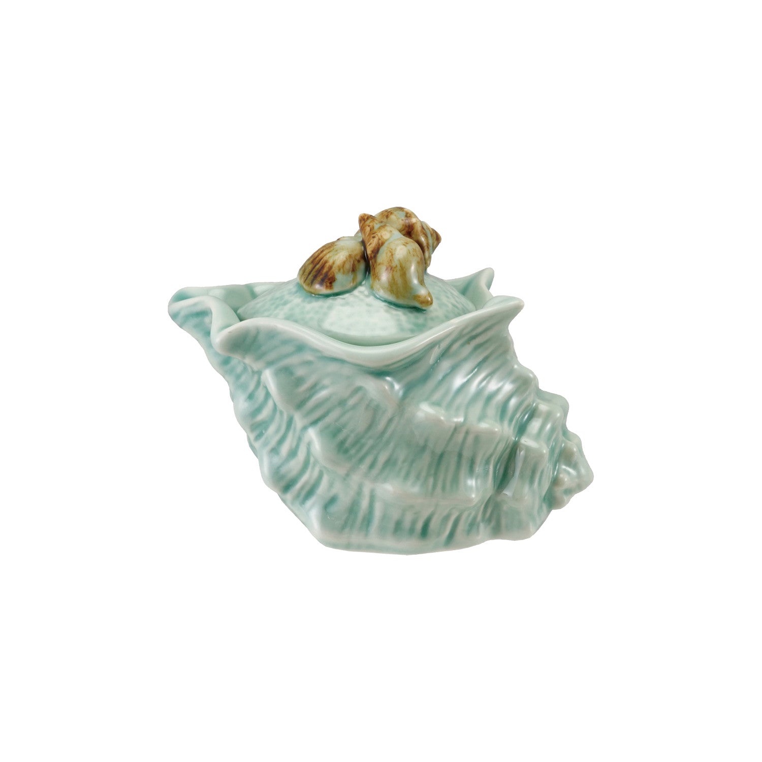 Stoneware Shell Shaped Jar