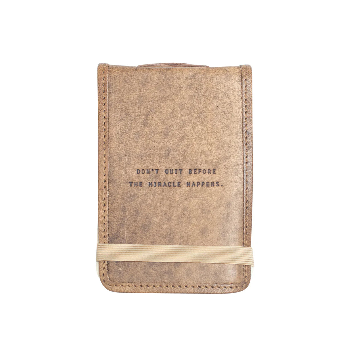 Don't Quit 4" x 6" Leather Journal