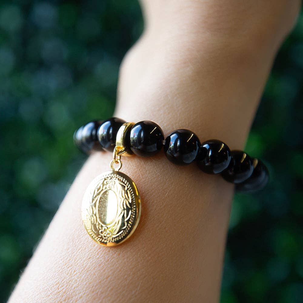 Locket Charm, Gold | Charm Bar | Charm Necklace or Bracelet