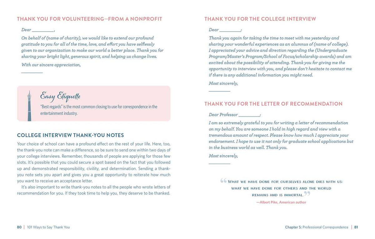 101 Ways to Say Thank You by Kelly Browne