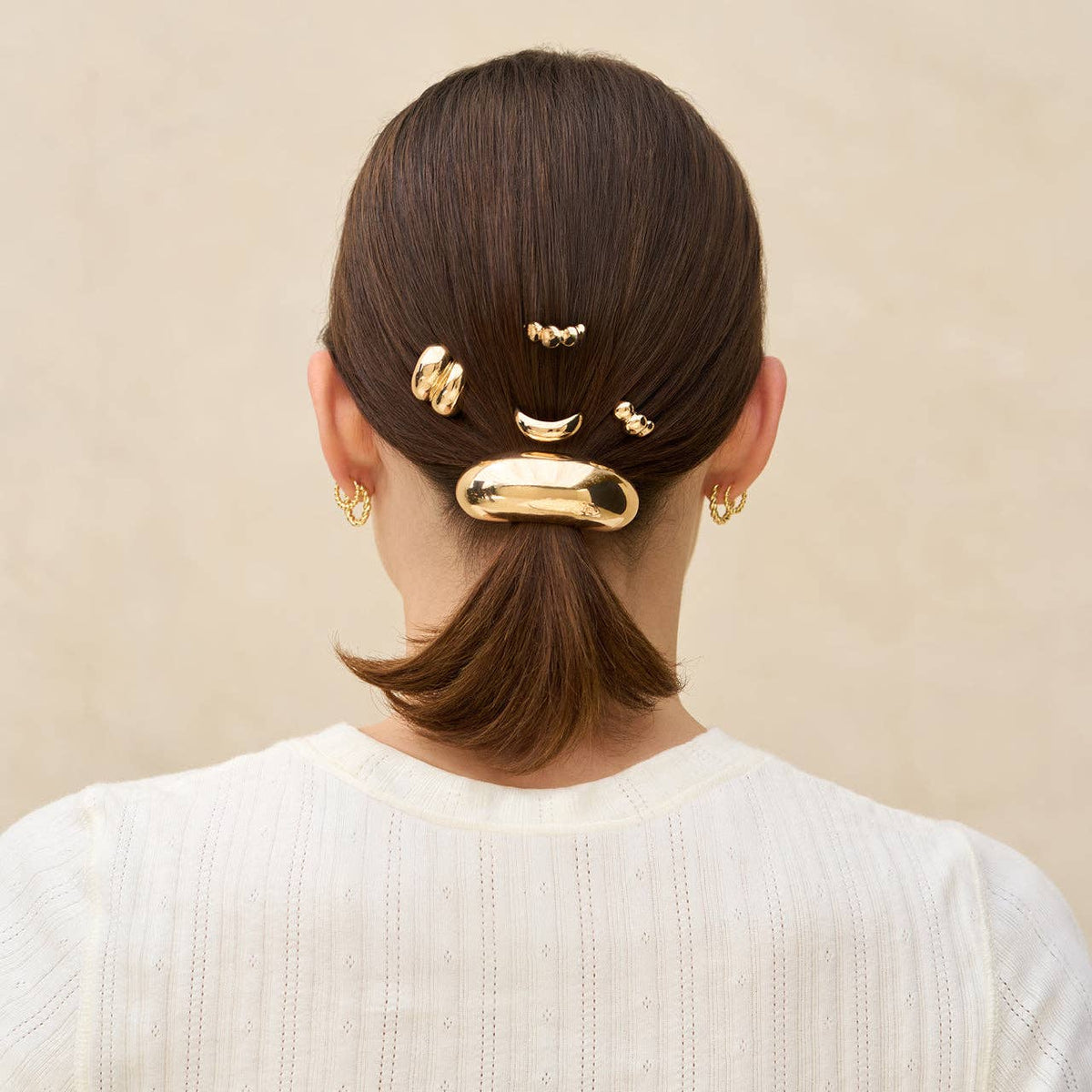 Gold Metal Pony Pins 3 pc Set