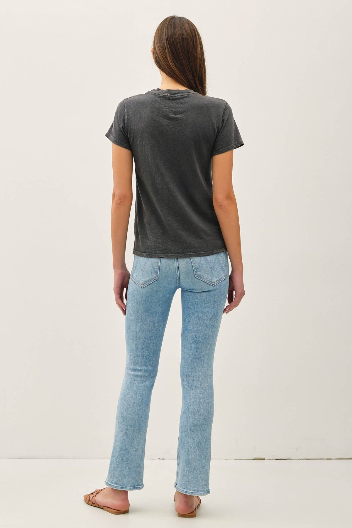 NEW COLOR-CLASSIC CUT ACID WASH COTTON T-SHIRT