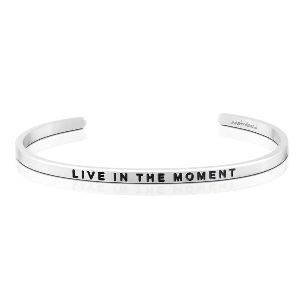 Live in the Moment - inspirational mantraband® bracelet