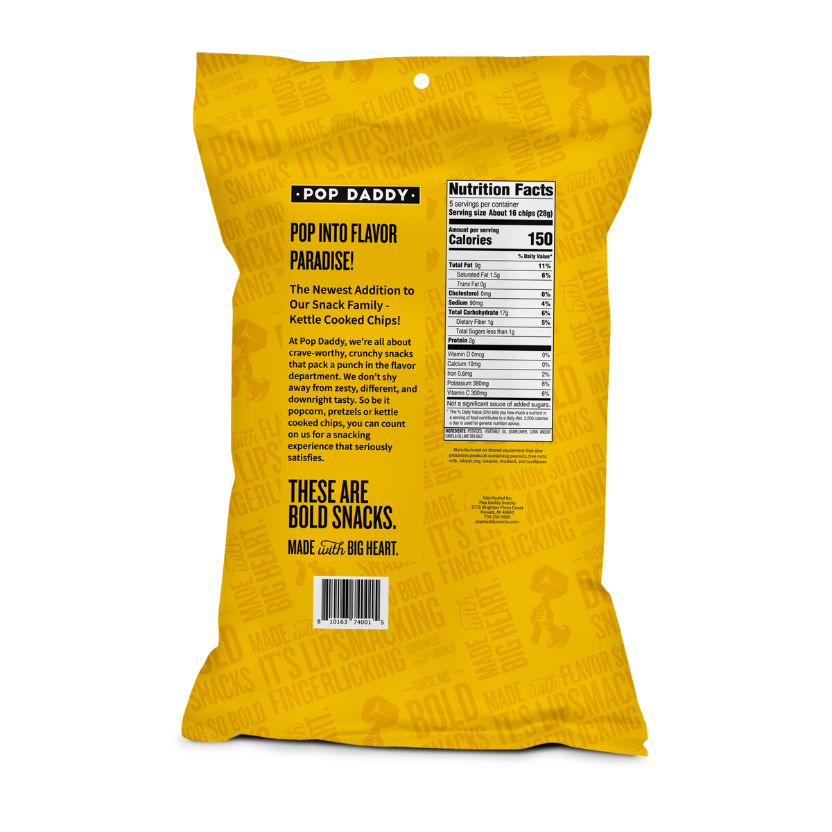 Original Kettle Cooked Potato Chips 5.0 oz