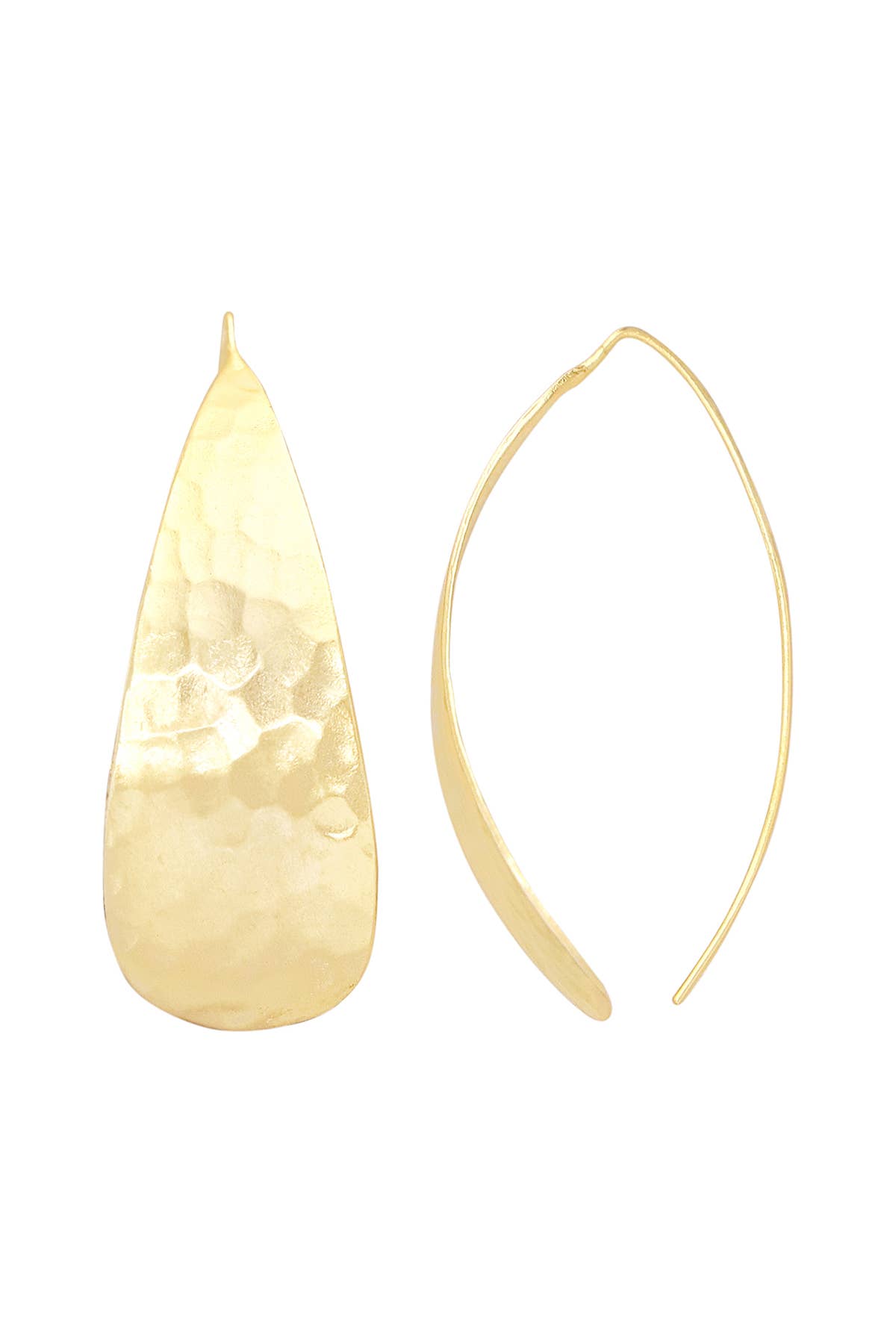 Hammered Teardrop Earrings - GF