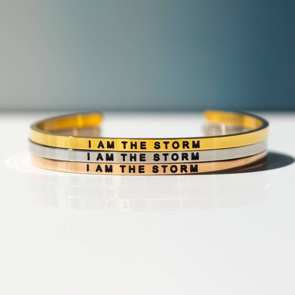 I Am The Storm - inspirational mantraband® cuff bracelet