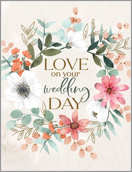 Wreath Wedding Day Greeting Card