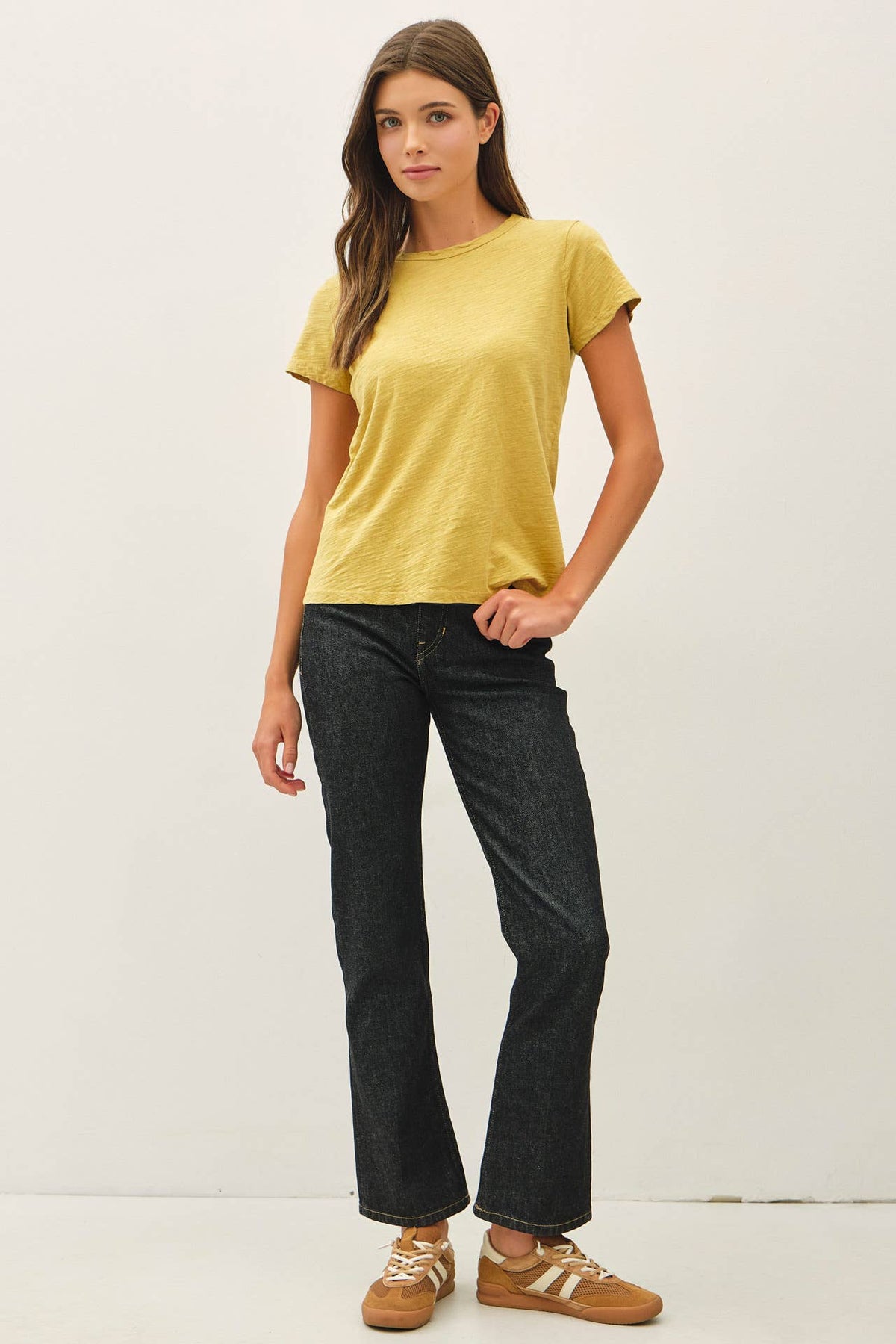 NEW SHADE-GARMENT DYED COTTON SLUB TEE