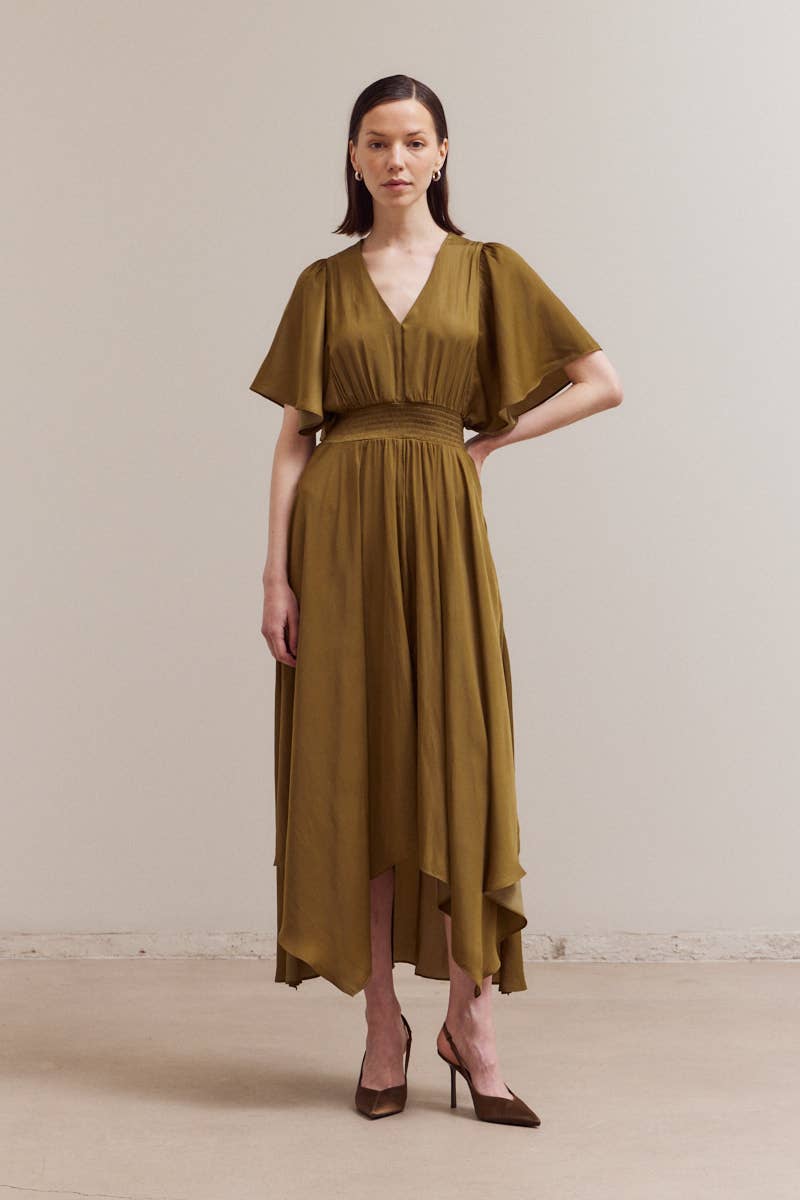  UNBALANCED SKIRT MAXI DRESS