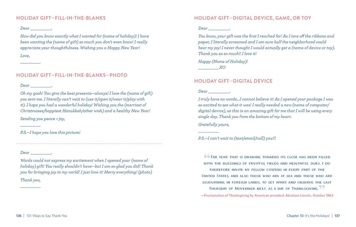 101 Ways to Say Thank You by Kelly Browne