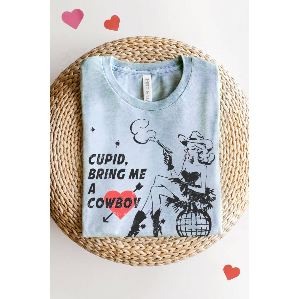 CUPID BRING ME A COWBOY MINERAL GRAPHIC TEE