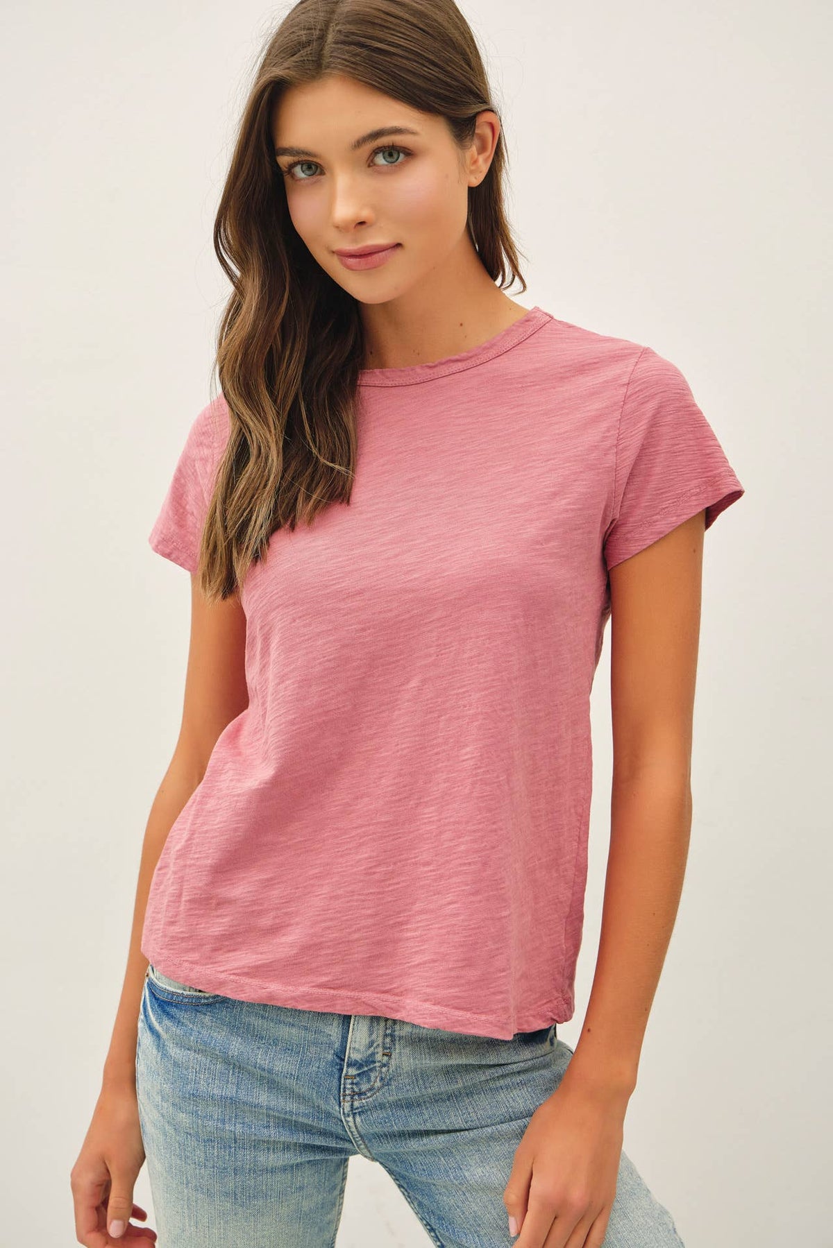 NEW SHADE-GARMENT DYED COTTON SLUB TEE