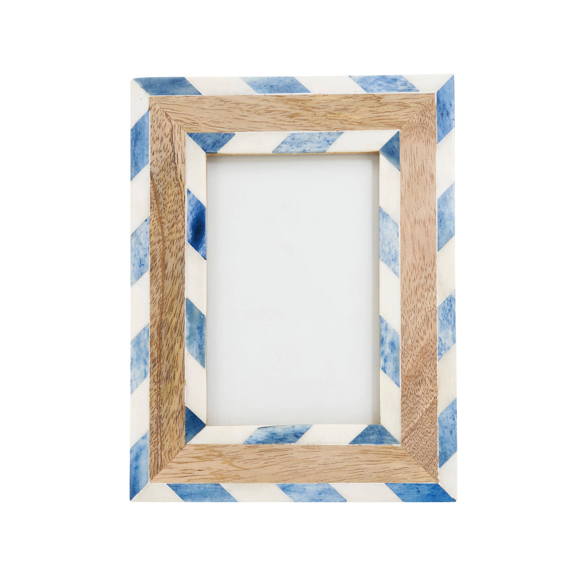 Chevron and Wood Crafted Bone Photo Frame