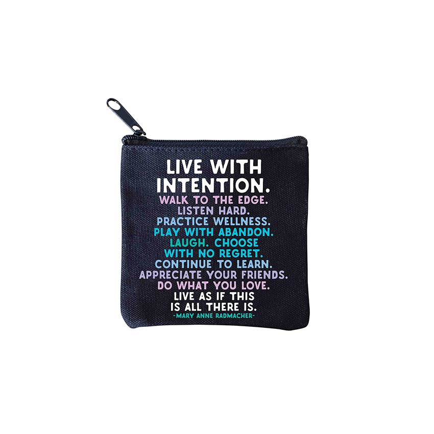 Mini Pouches - MPD77 - Live With Intention (M. A. Radmacher)