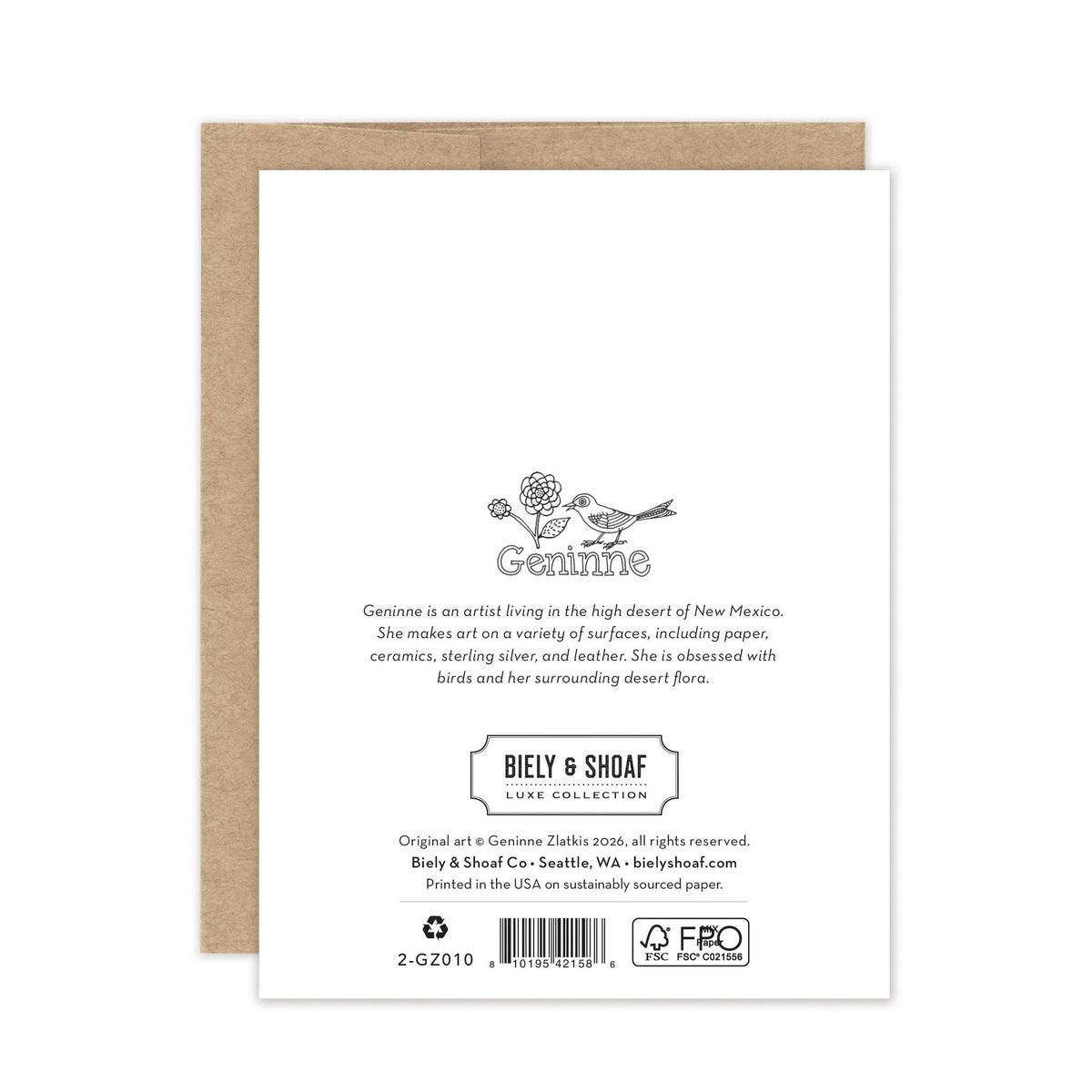 Birds & Mushrooms Birthday - Luxe A2 Card