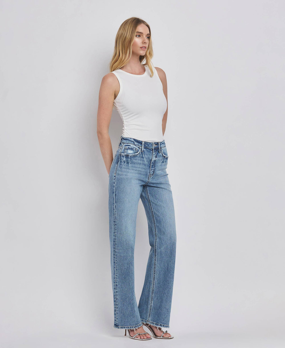 Vervet 90'S Super High Rise Wide Leg Jeans