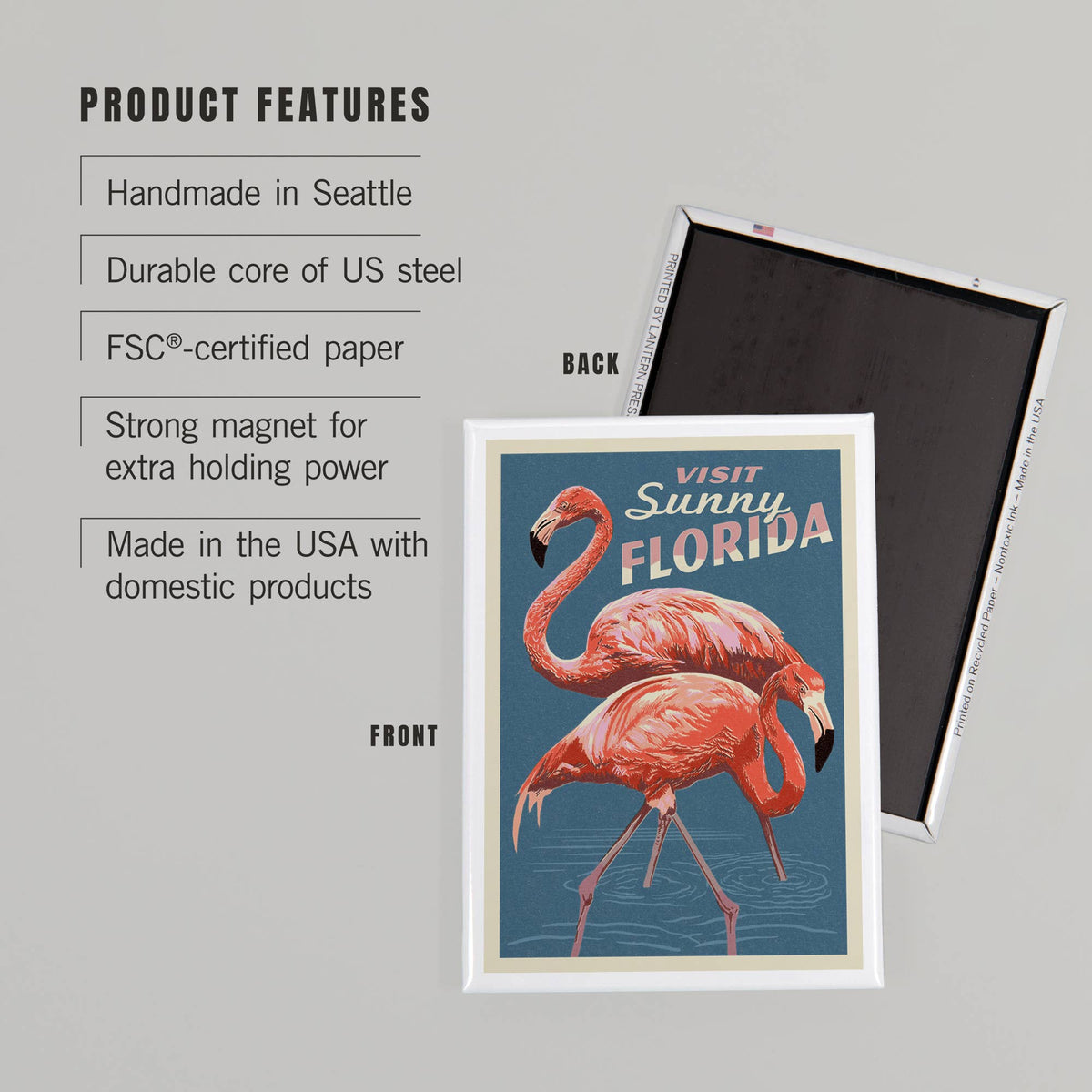 MAGNET Visit Sunny Florida, Flamingo