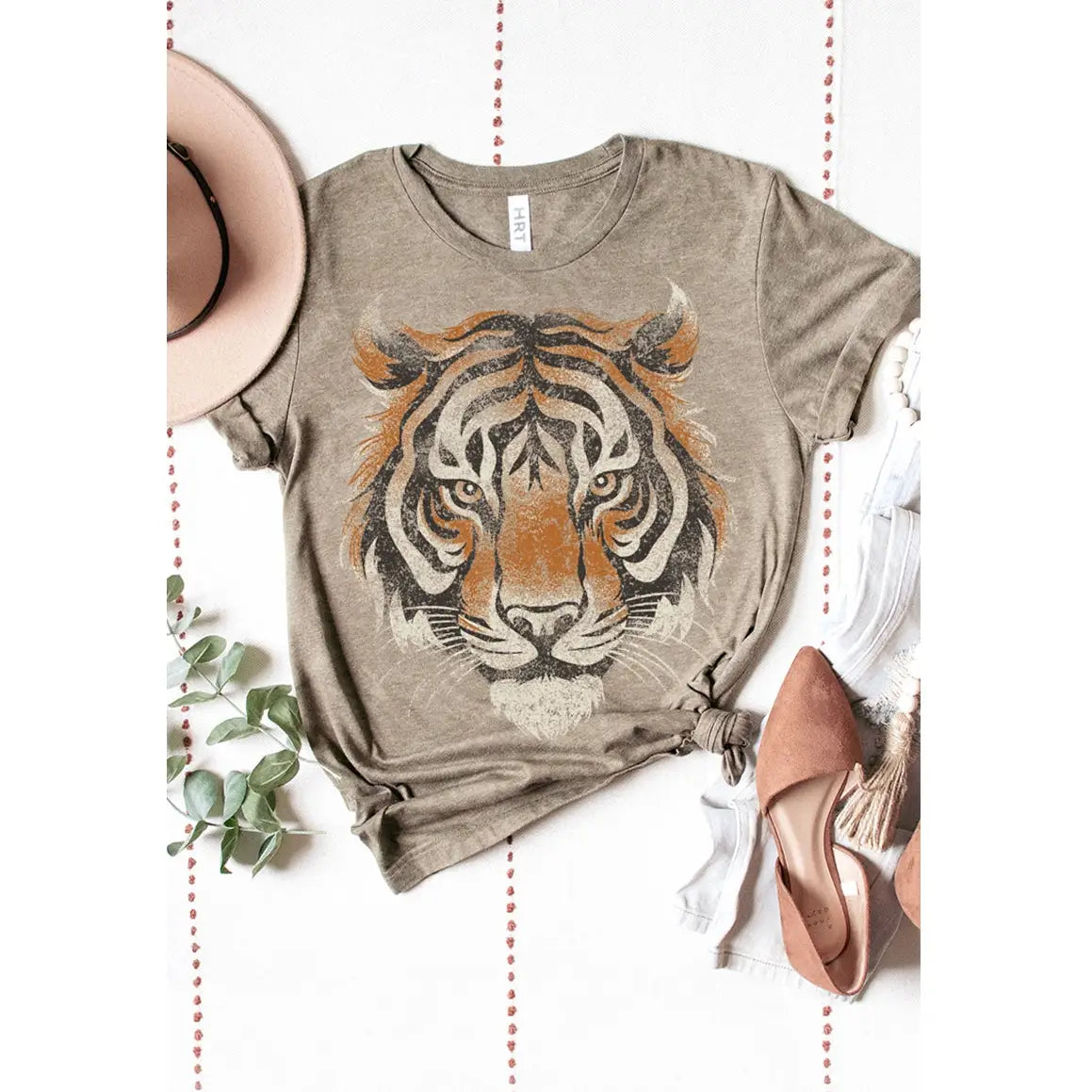 TIGER BIG FACE MINERAL GRAPHIC TEE