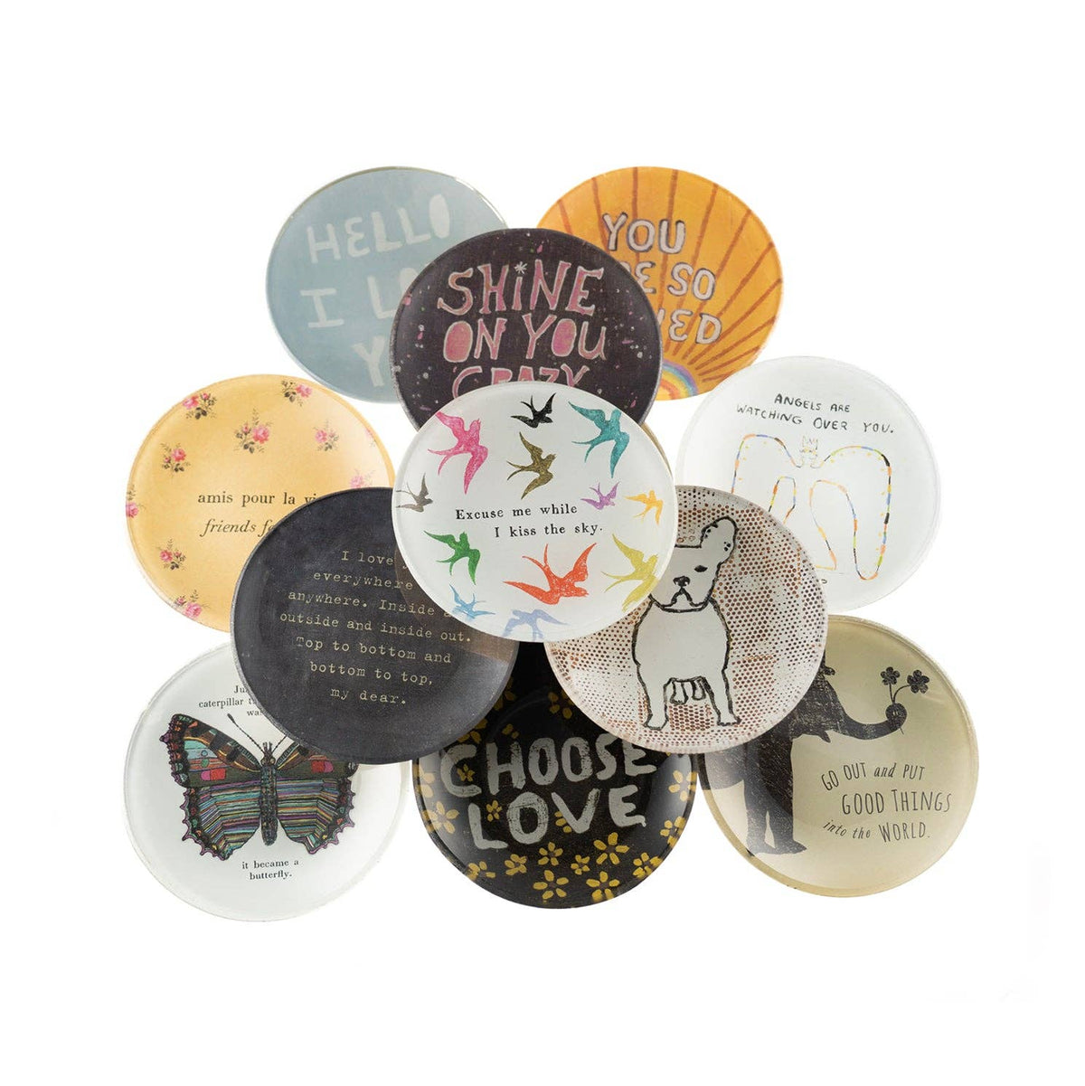 Amis Pour La Vie (Friends For Life) Mini Round Decoupage Plate - 4"