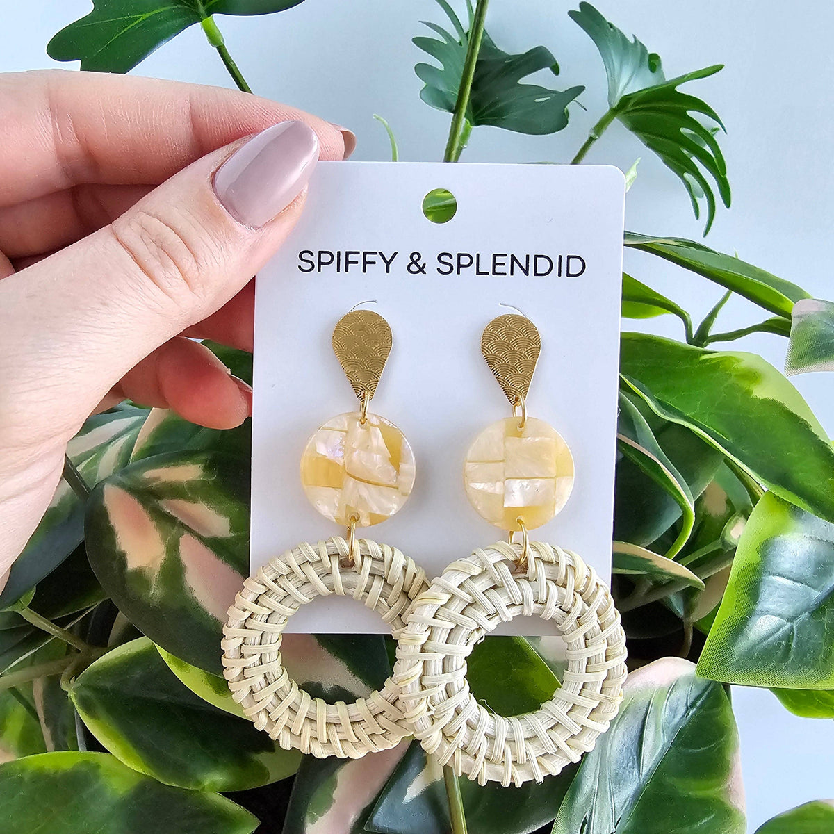 Lana Earrings - Light Rattan // Resort, Jewelry