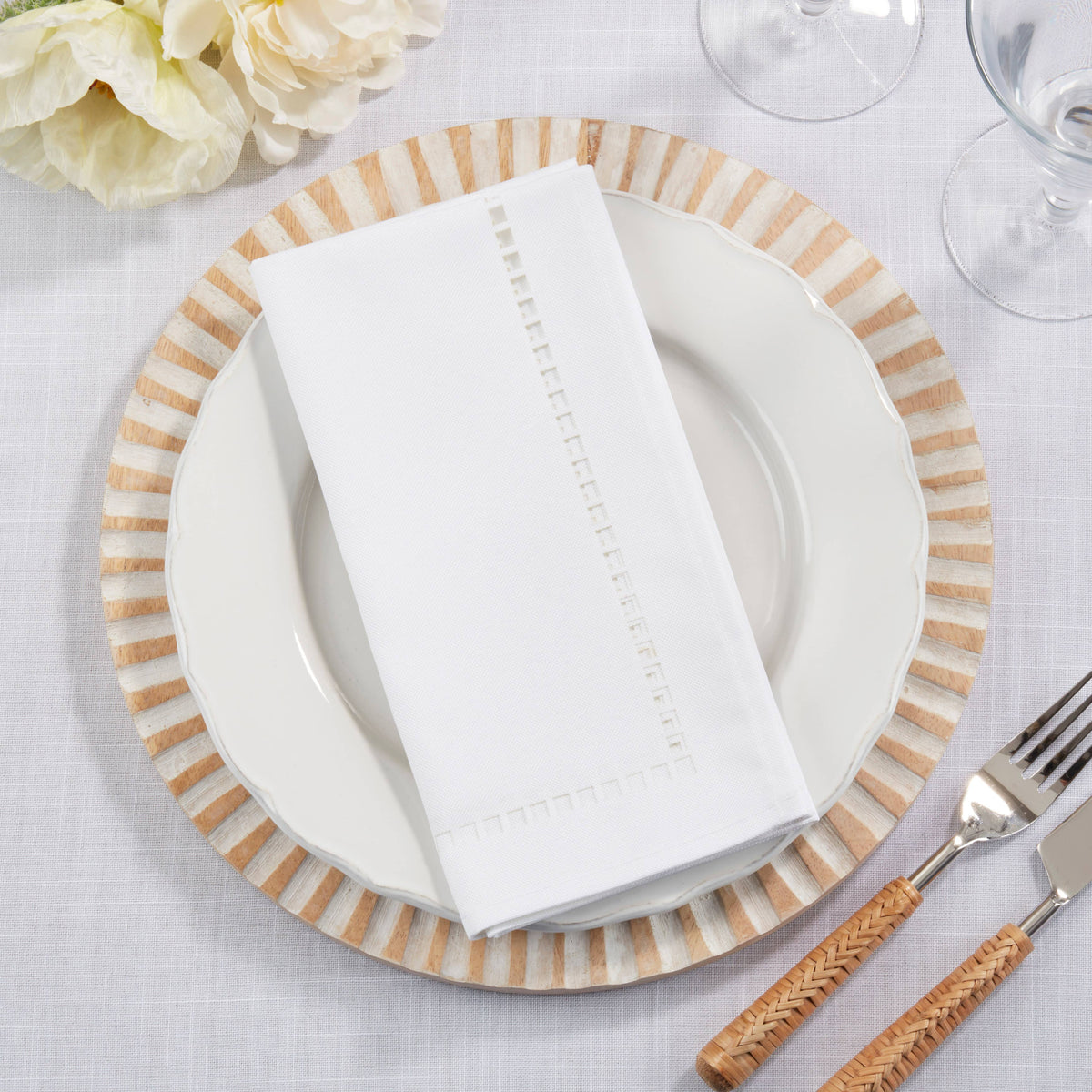 Laser-Cut Hemstitch Napkin