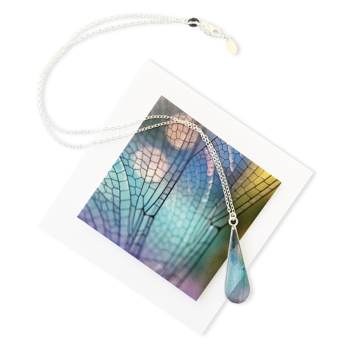 Summer Wing Medium Teardrop Necklace