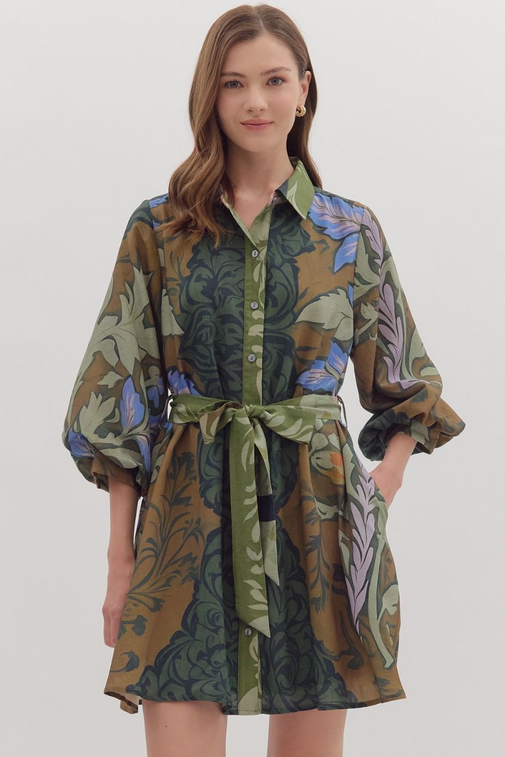 Botanical Print Dress