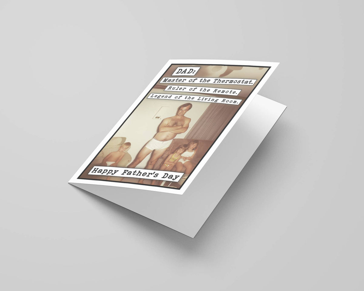 Funny Fathers Day Cards | Made in USA. DAD: Master of the Thermostat