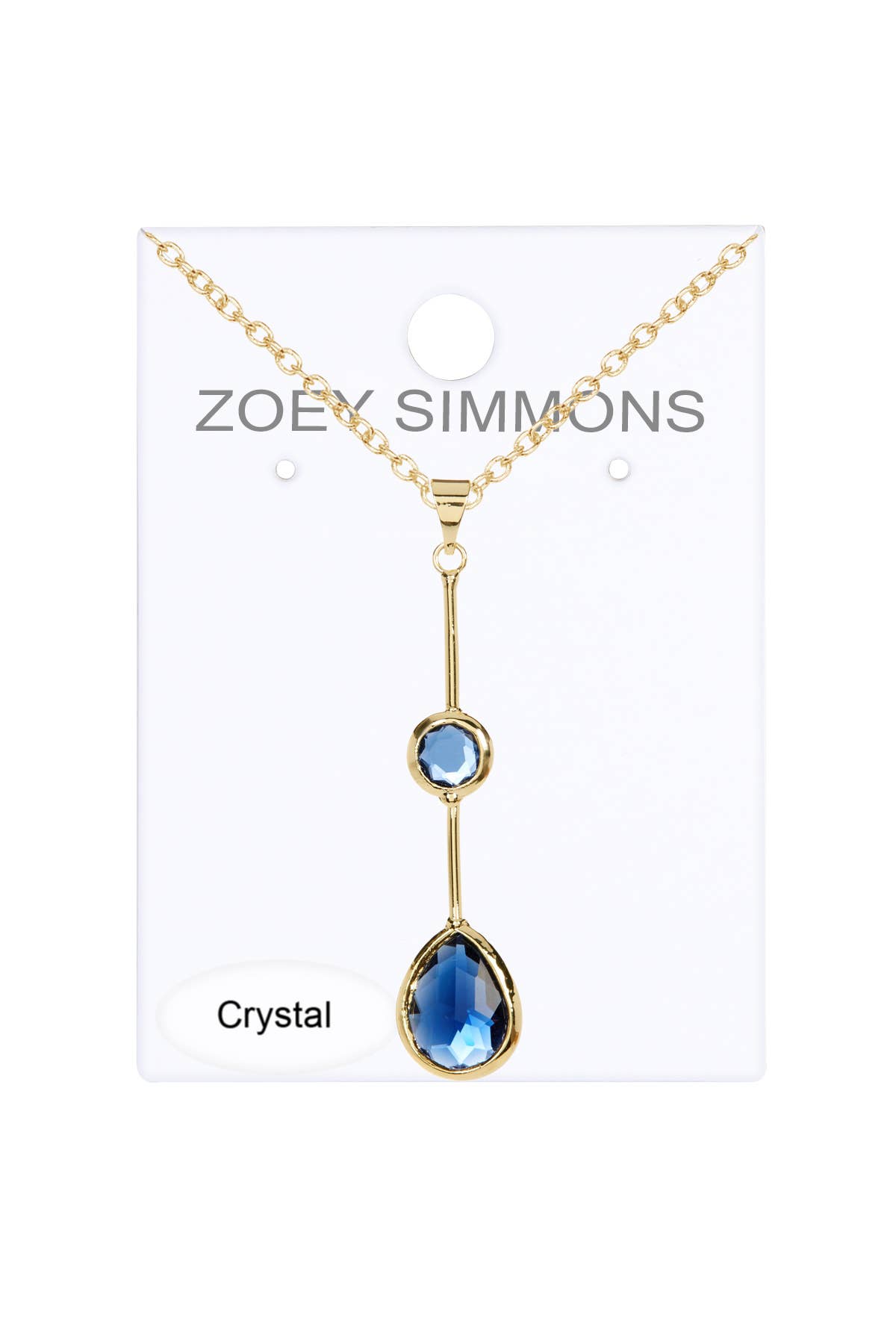 London Blue Crystal Pendant Necklace