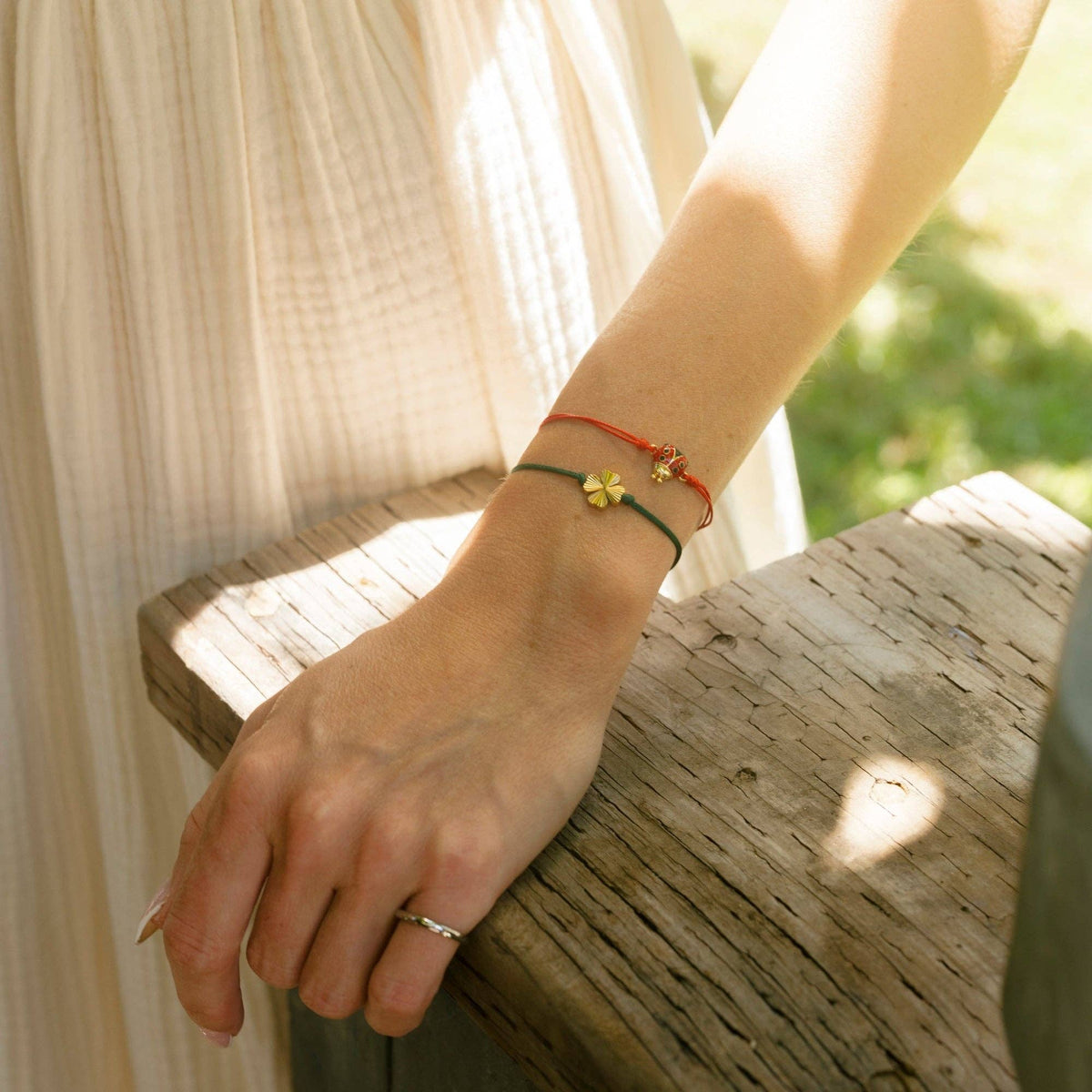 Ladybug Bracelet - Thread of Blessings