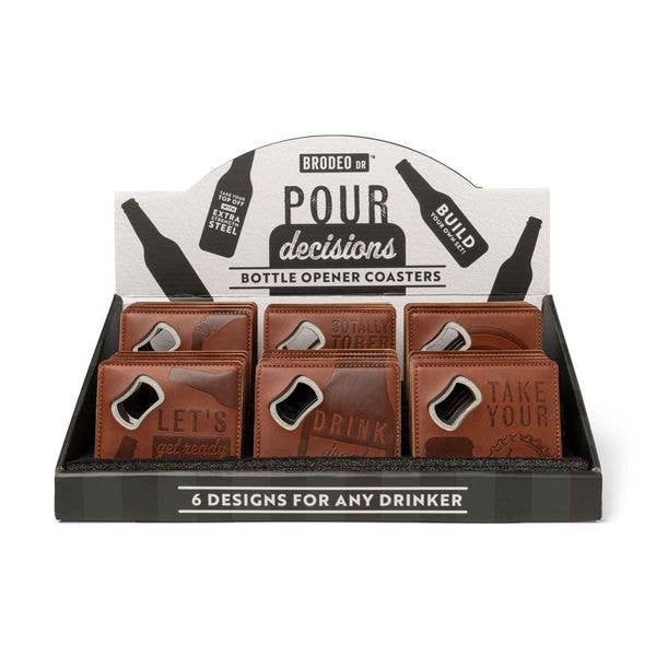 Brodeo Drive Pour Decisions Bottle Opener Coaster Assortment