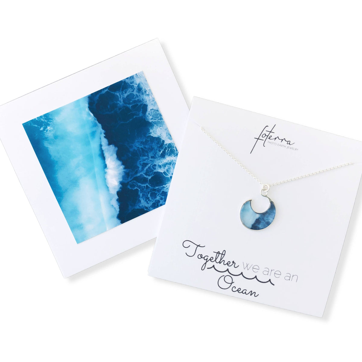Blue Ocean Mini Wave Necklace