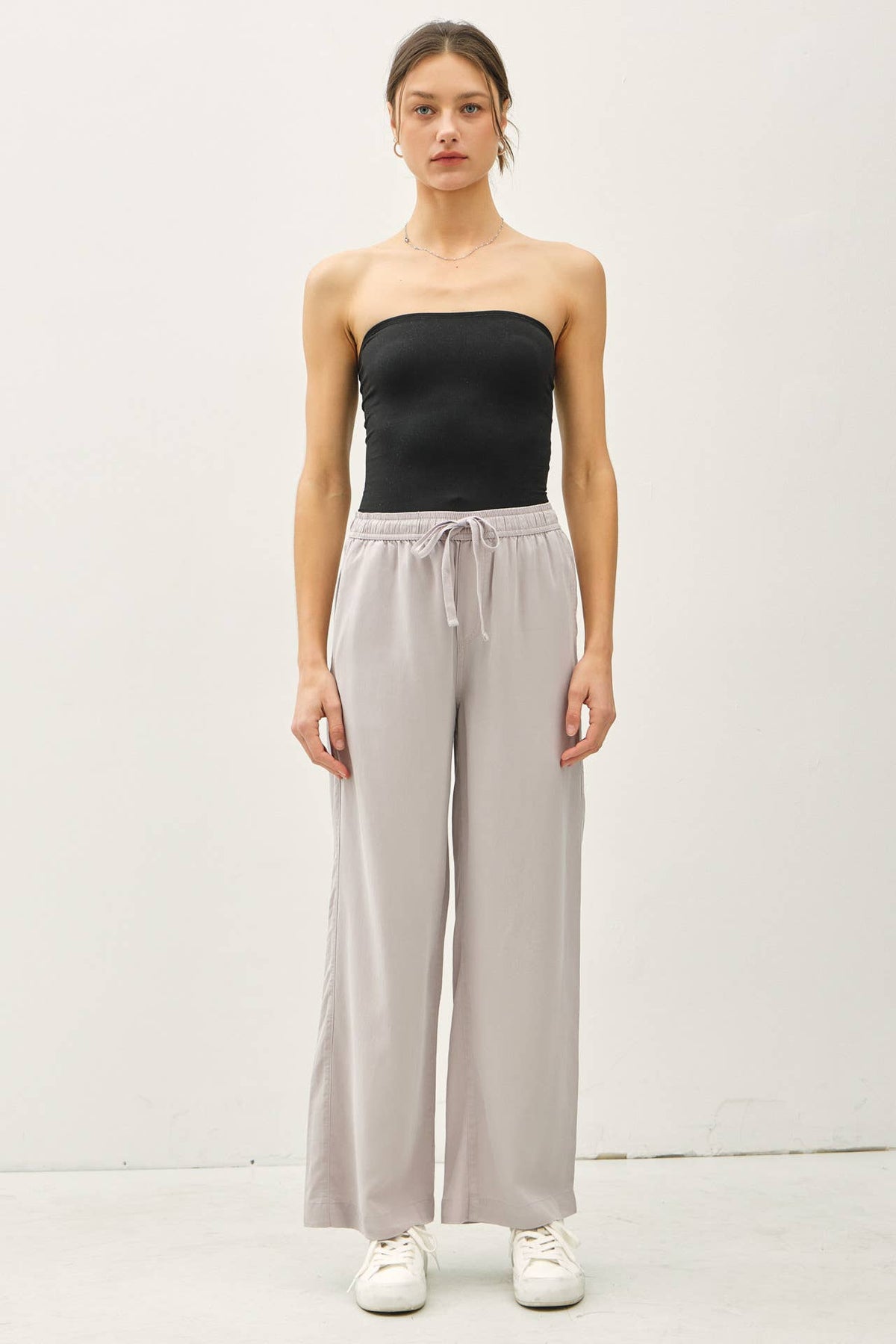 TENCEL WIDE LEG PANTS