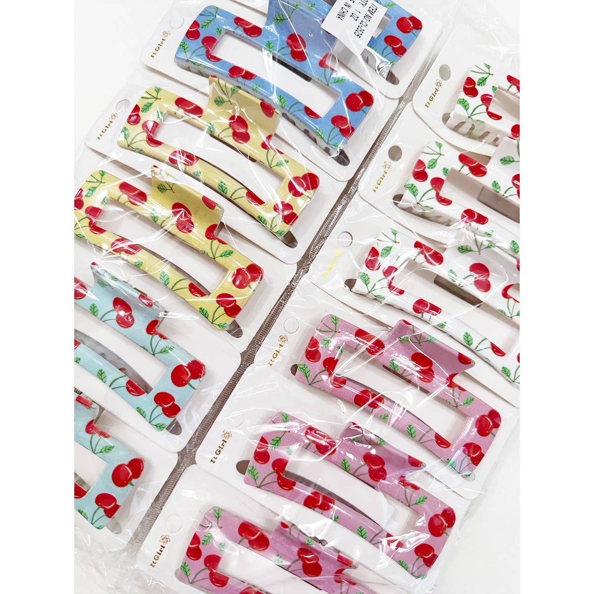 The adorable cherry Print Hair Claw