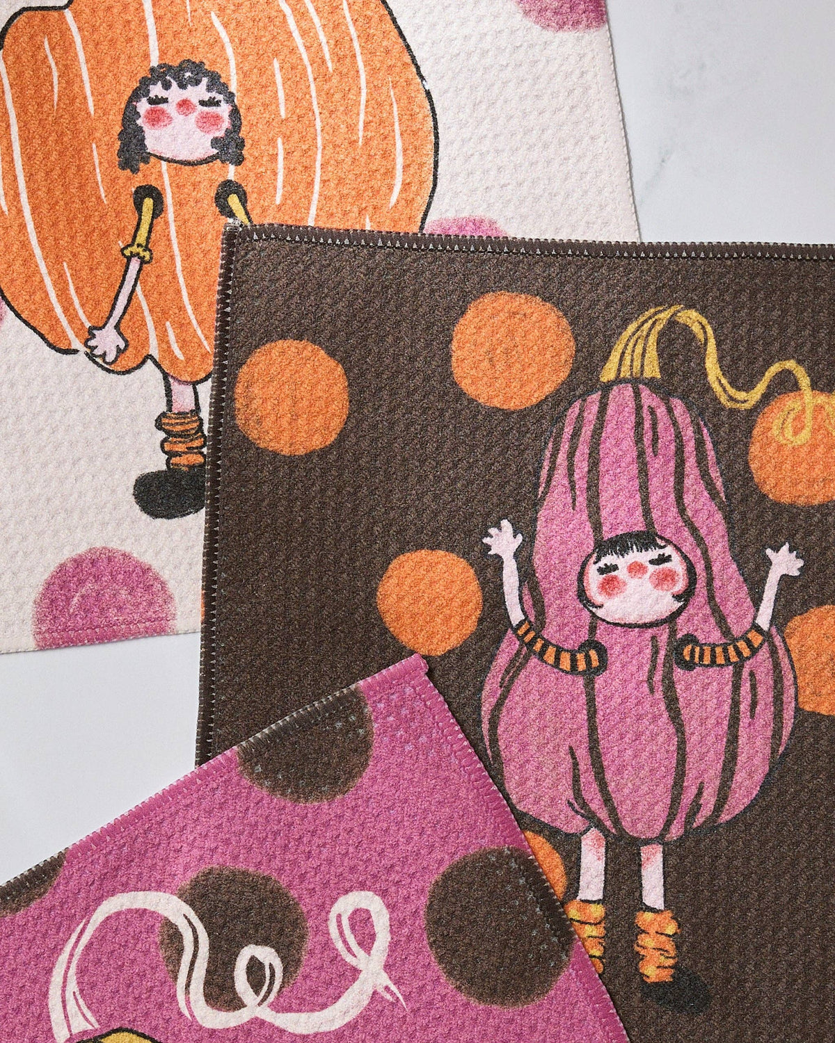 Fall Day Parade Dishcloth Set