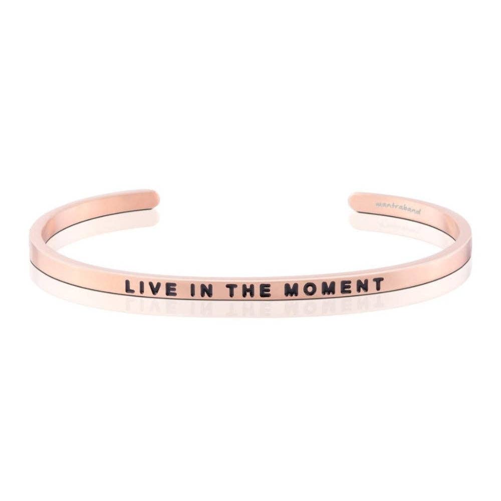 Live in the Moment - inspirational mantraband® bracelet
