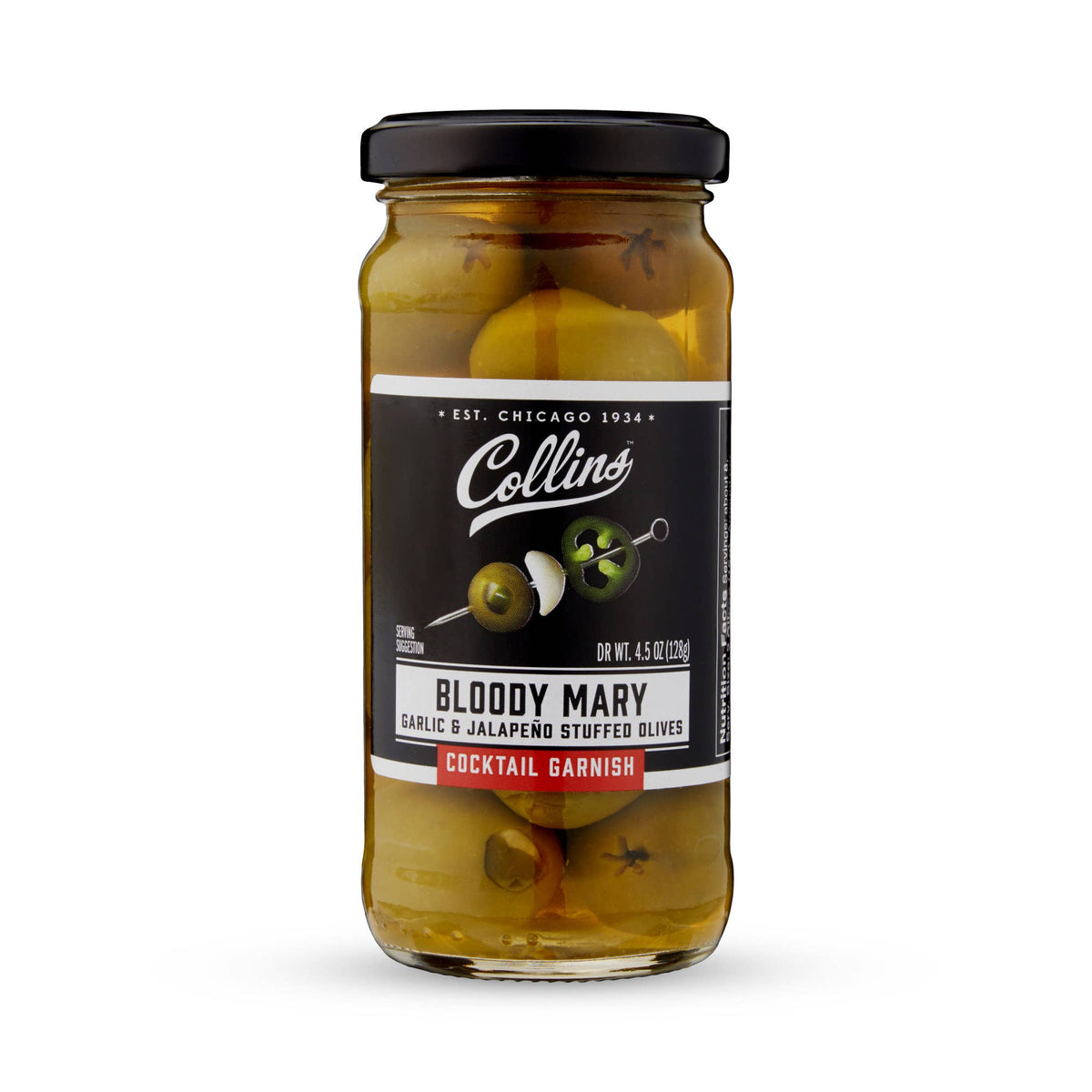 Gourmet Jalapeno and Garlic Stuffed Cocktail Olives 4.5 oz