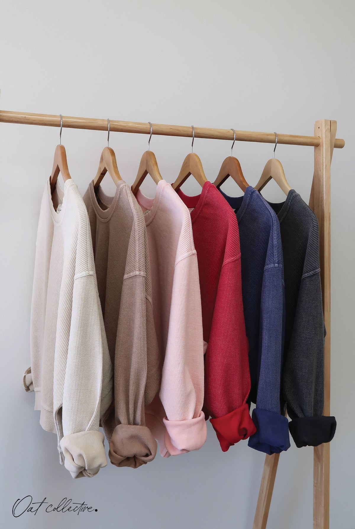 MAKE PEOPLE FEEL LOVED Cropped Thermal Vintage Pullover