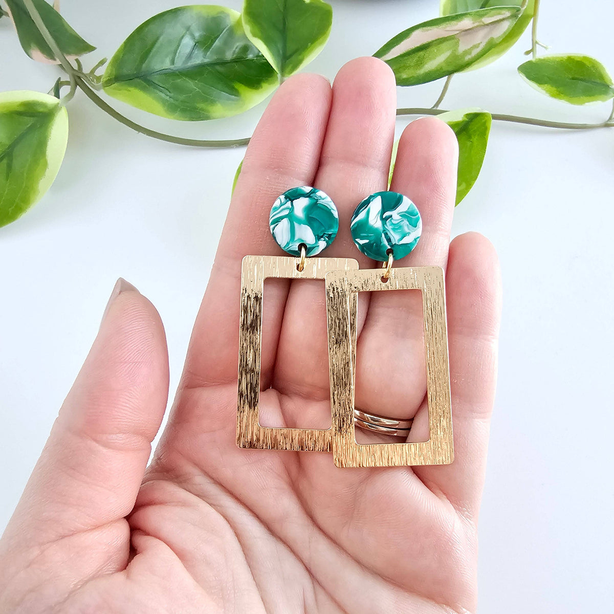 Rebecca Earrings - Sea Green // Jewelry, Gifts